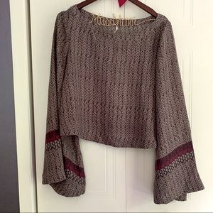 Free People Flowy Sleeve Blouse